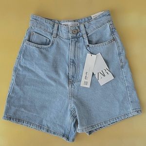 Zara Mom Fit Denim Short